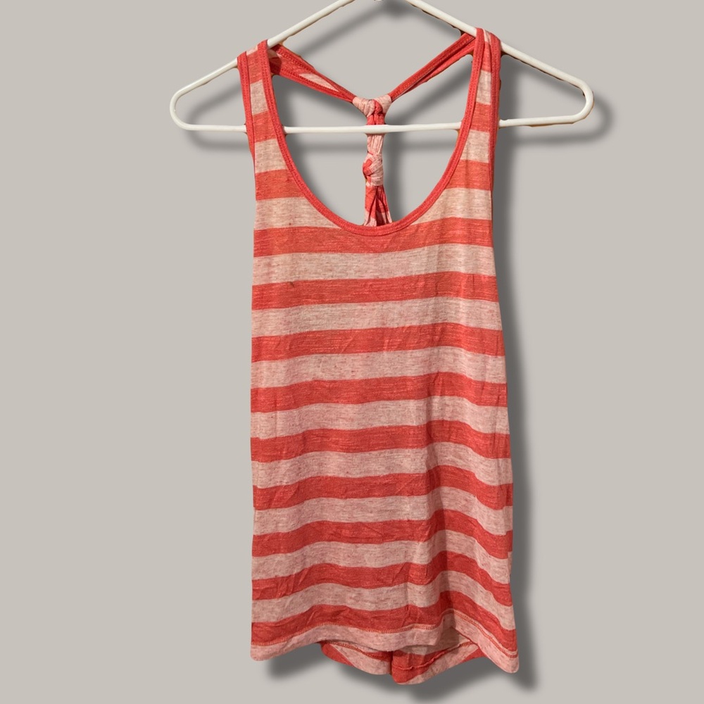 Balance Collection Coral and White Tank Top